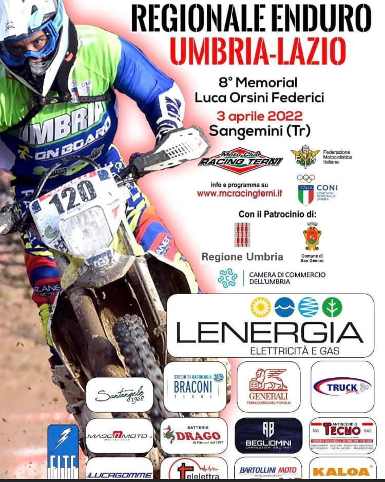 immagine Campionato regionale Enduro  Umbria - Lazio 8°memorial Luca Orsini Federici  Domenica 3 aprile 2022